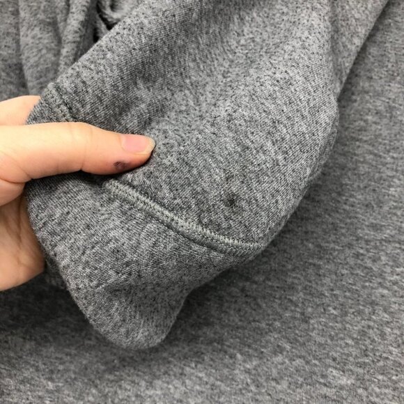 Kit and Ace men’s  pullover grey drawstring fleece hoodie with side zipper M/L - Picture 13 of 16